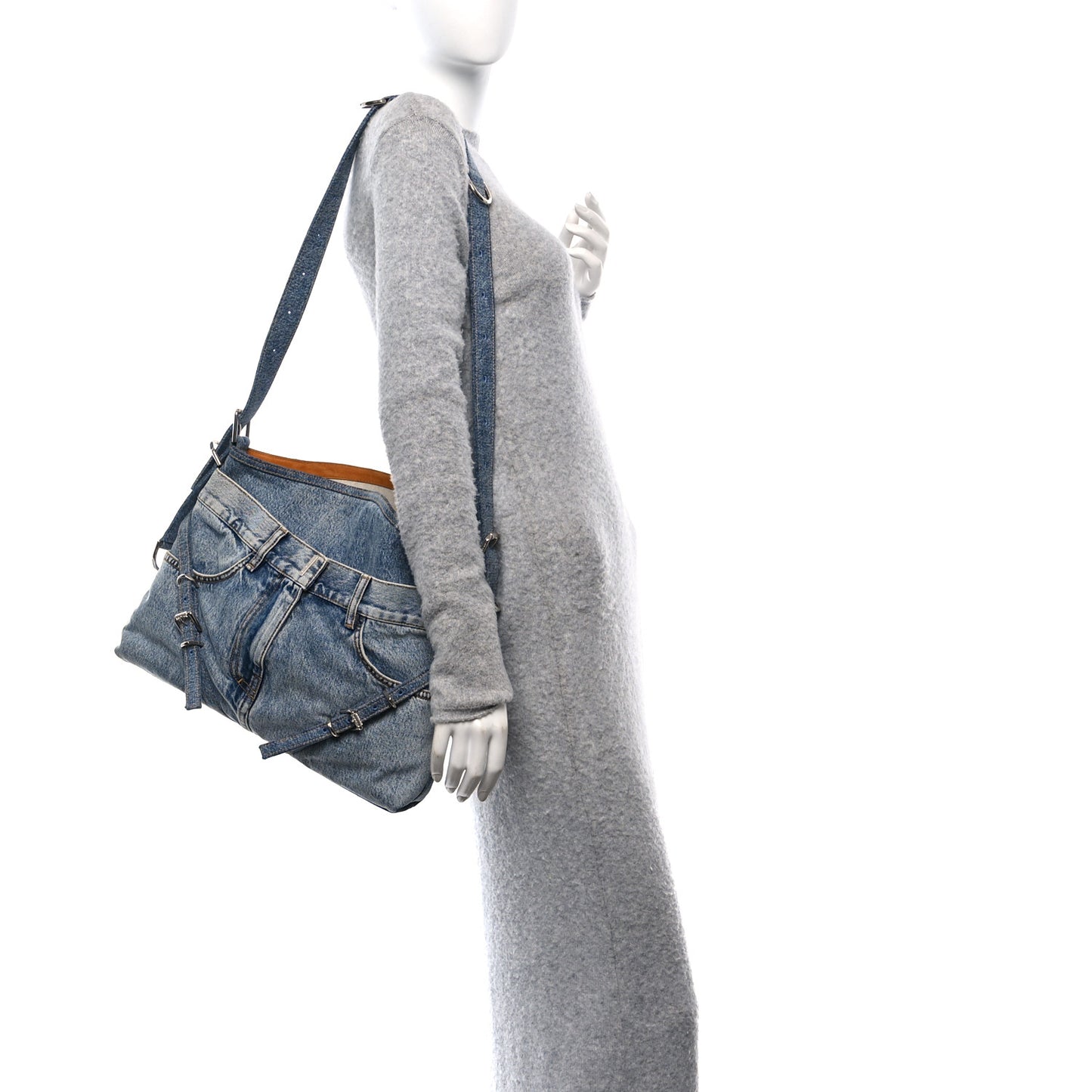 Boyfriend Denim Medium Voyou Bag Medium Blue