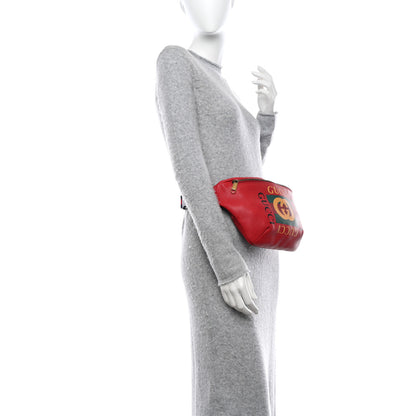 Gucci Grained Calfskin Logo Belt Bag Hibiscus Red 2 of 11