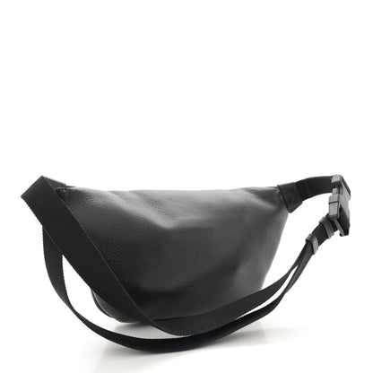 Balenciaga Smooth Calfskin Logo Everyday Beltpack XS Black White 2 of 12