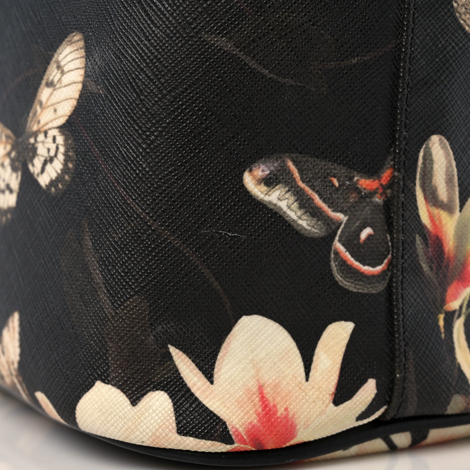 Givenchy Coated Canvas Magnolia and Moth Print Medium Antigona Tote Black 24 of 25