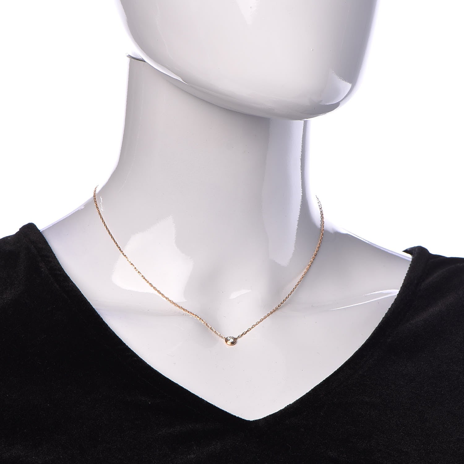 Cartier 18K Pink Gold Diamond LM D'Amour Pendant Necklace 2 of 7