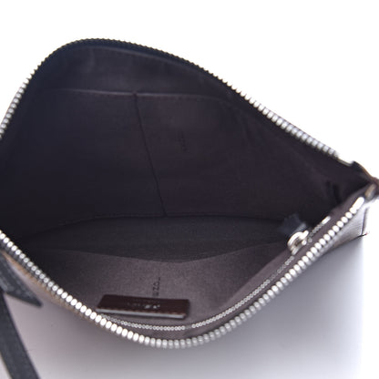 Fendi Glazed Fabric Vitello Century FF 1974 Stamp Patch Messenger Bag Mogano Panna Black 5 of 11