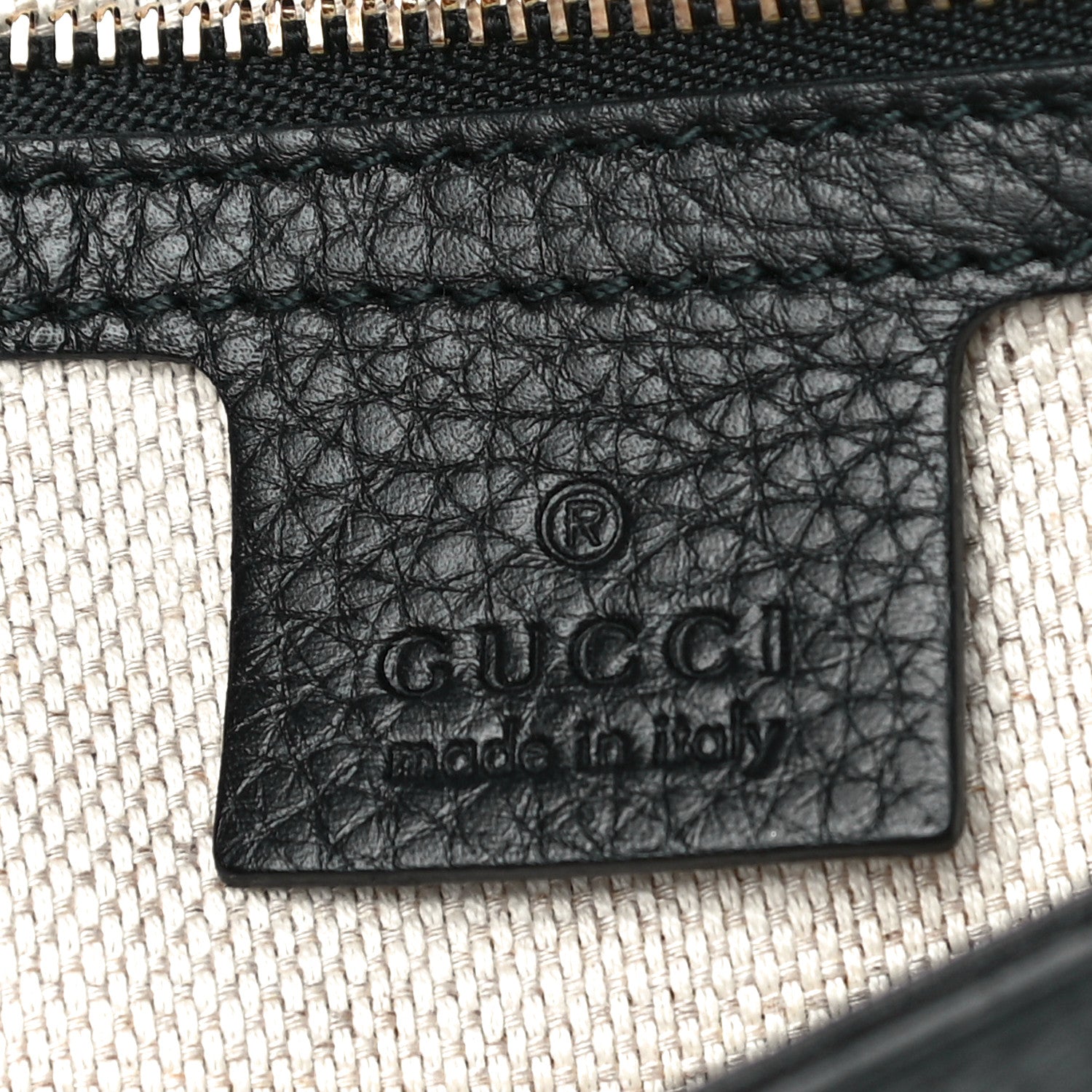 Gucci Pebbled Calfskin Medium Soho Flap Crossbody Black 6 of 12