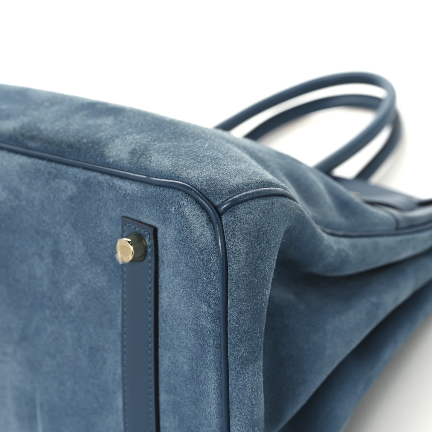 Veau Doblis Swift Grizzly Birkin 35 Bleu Thalassa