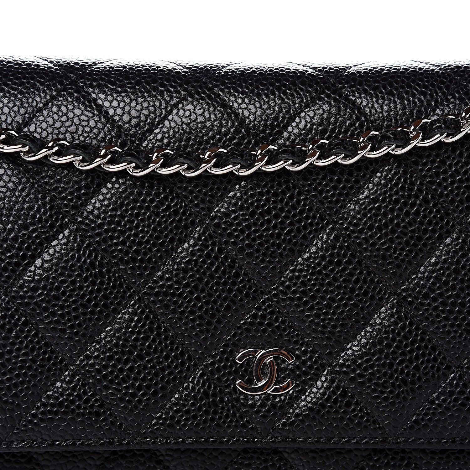 Chanel Caviar Quilted Wallet On Chain WOC Black 12 of 13