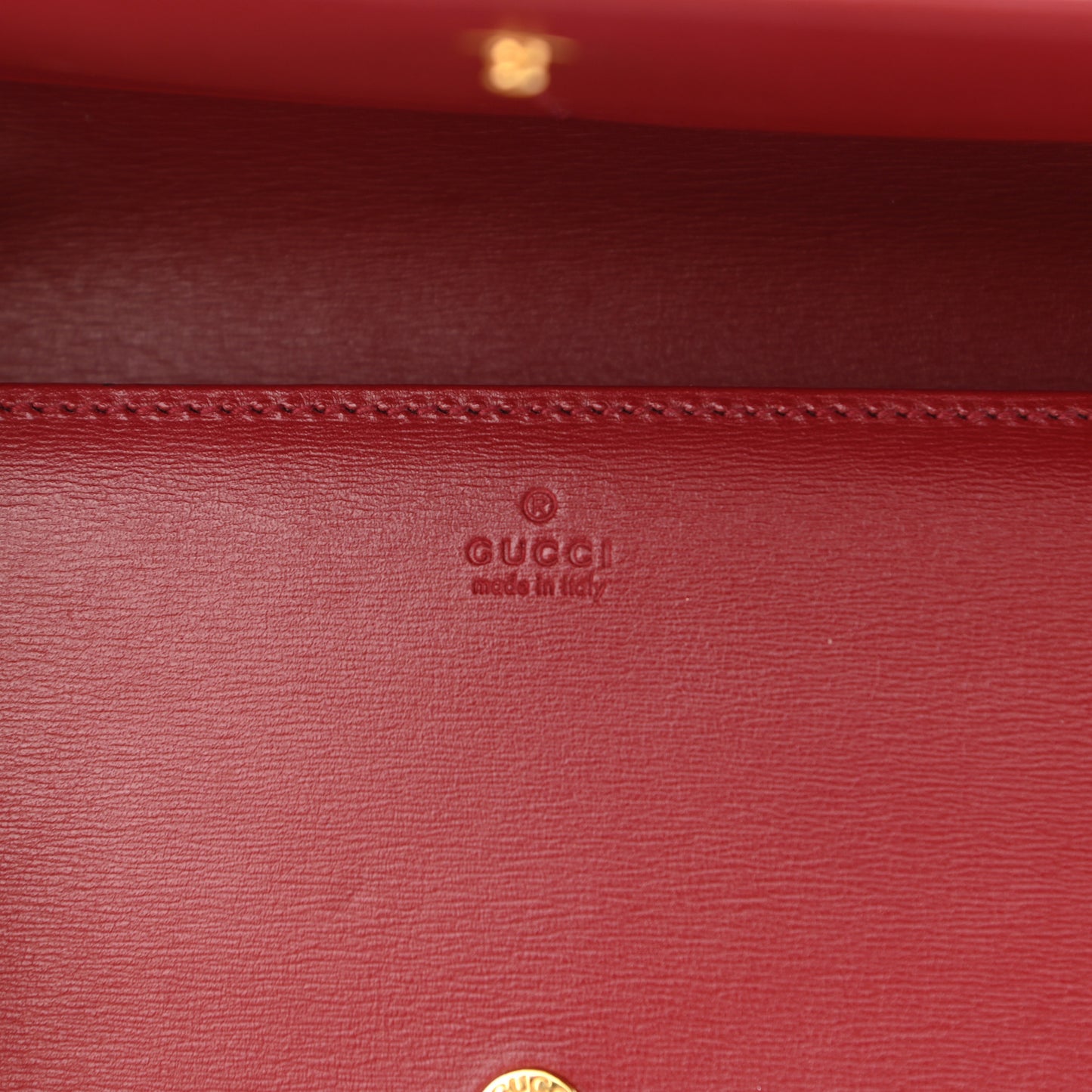 Boarded Plutone Calfskin Horsebit 1955 Wallet On Chain New Cherry Red