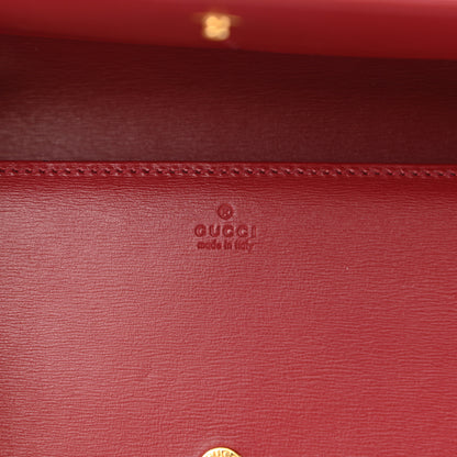 Gucci Boarded Plutone Calfskin Horsebit 1955 Wallet On Chain New Cherry Red 6 of 10