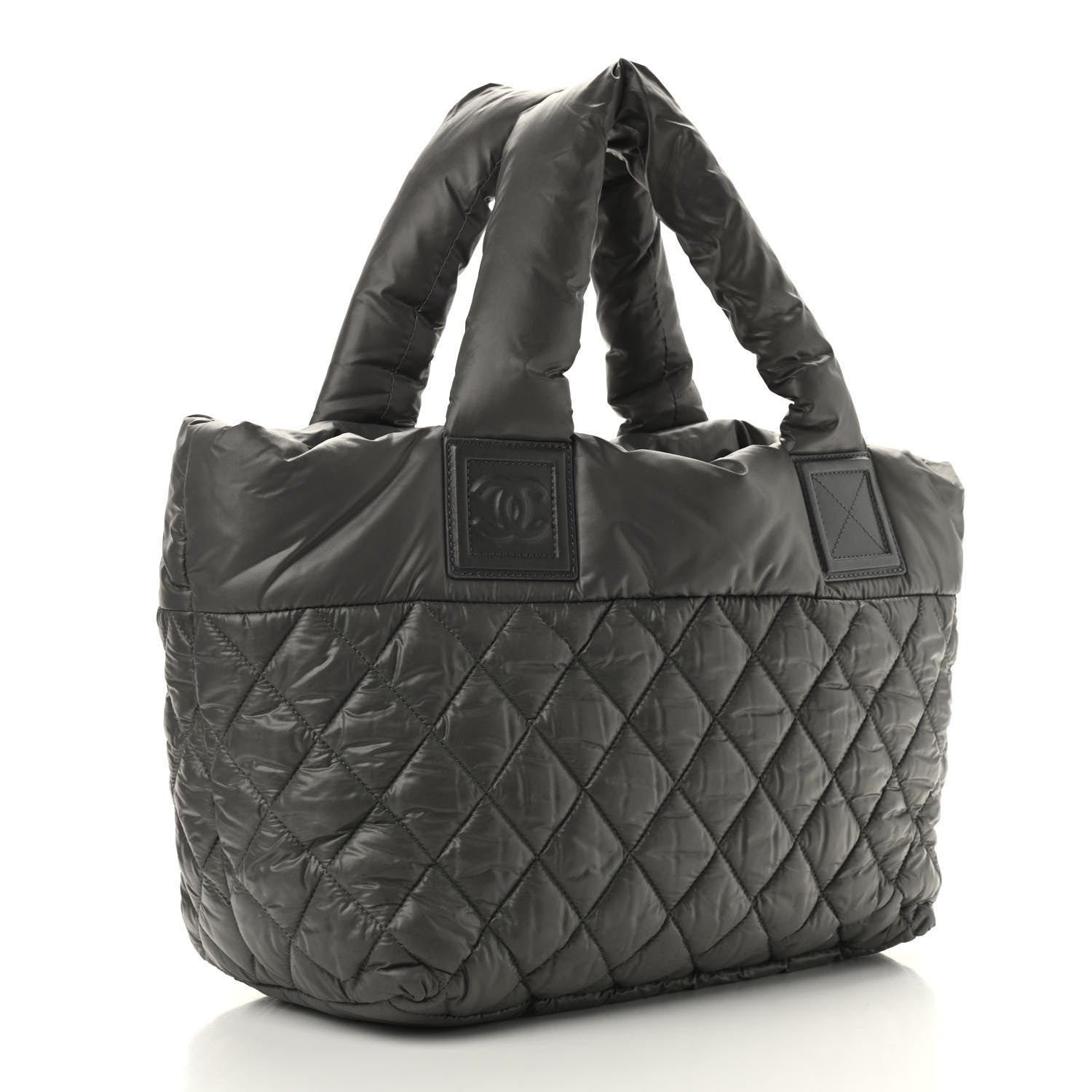 Chanel Nylon Quilted Small Coco Cocoon Reversible Tote Grey 2 of 8