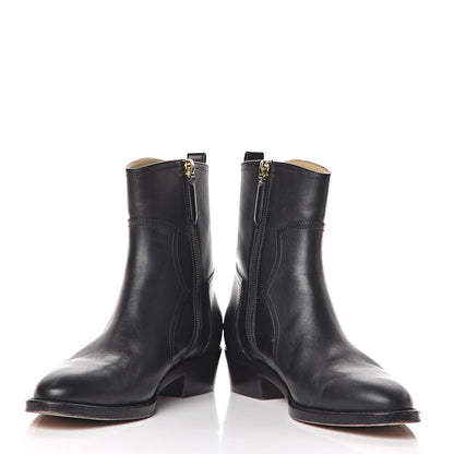 Chanel Calfskin Paris Dallas Zip Ankle Boots 37 Black 5 of 16