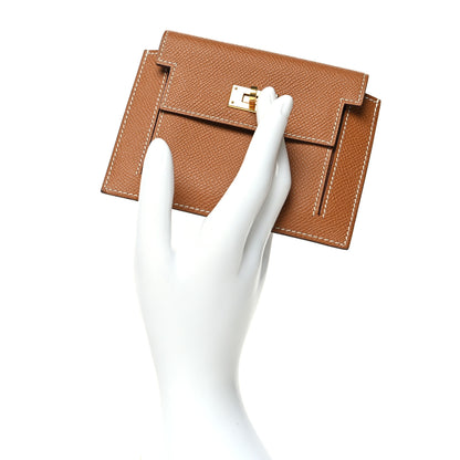 Hermes Epsom Kelly Pocket Compact Wallet Gold 2 of 10