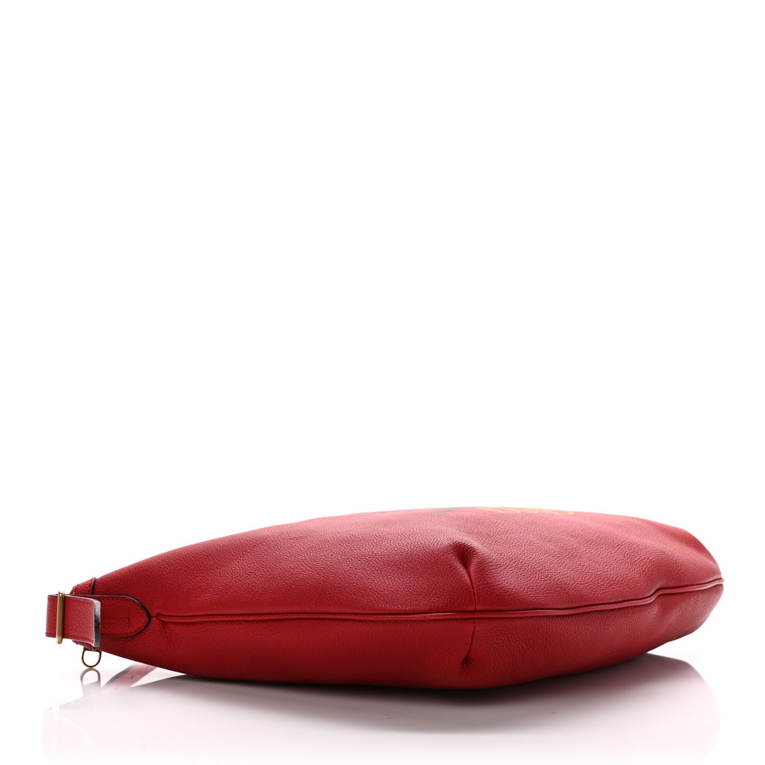 Gucci Grained Calfskin Logo Half Moon Hobo Red 4 of 9