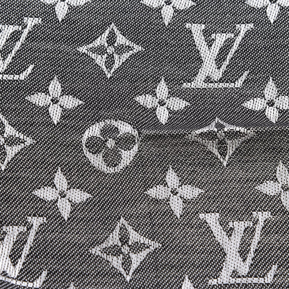 Louis Vuitton Wool Silk Monogram Denim Shawl Black 7 of 8