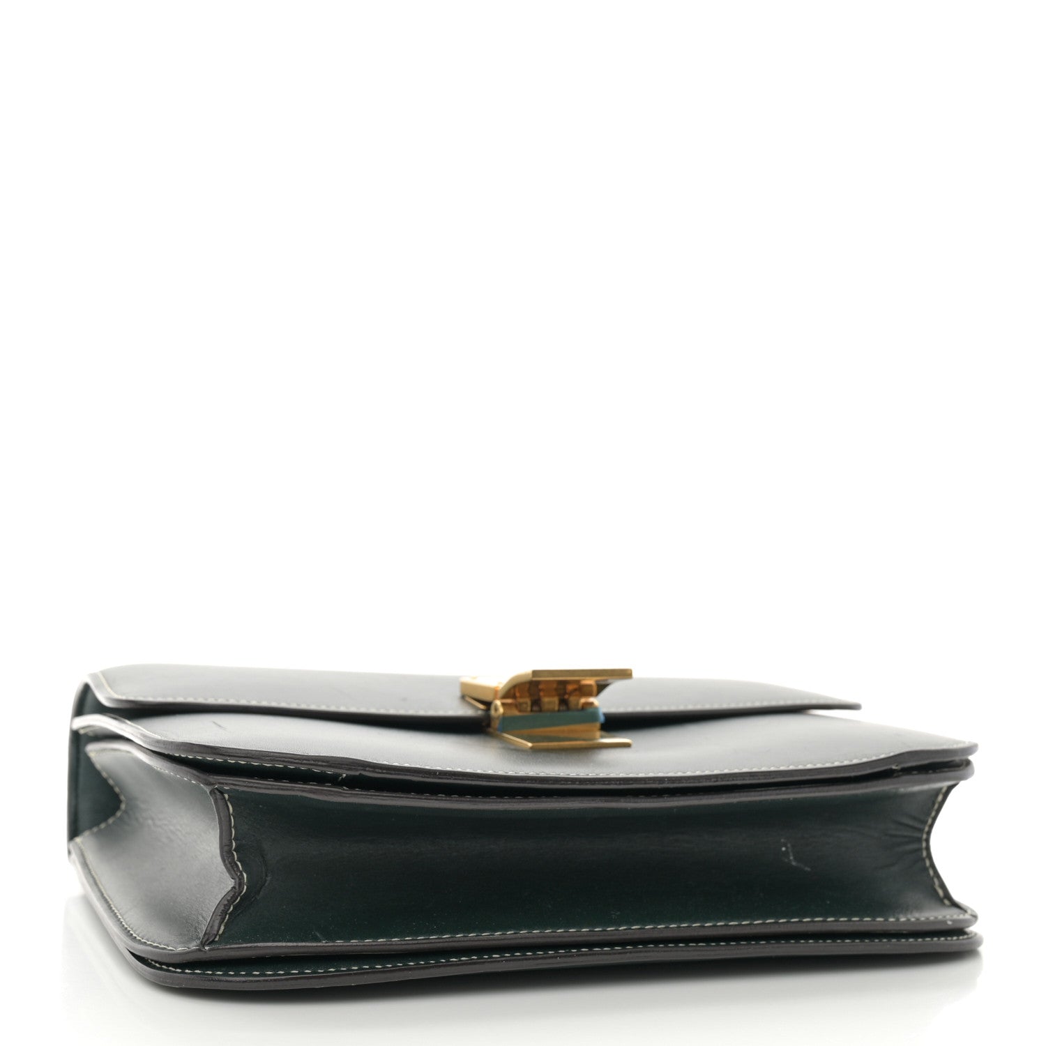 Celine Box Calfskin Medium Classic Box Flap Bag Classic Green 4 of 21