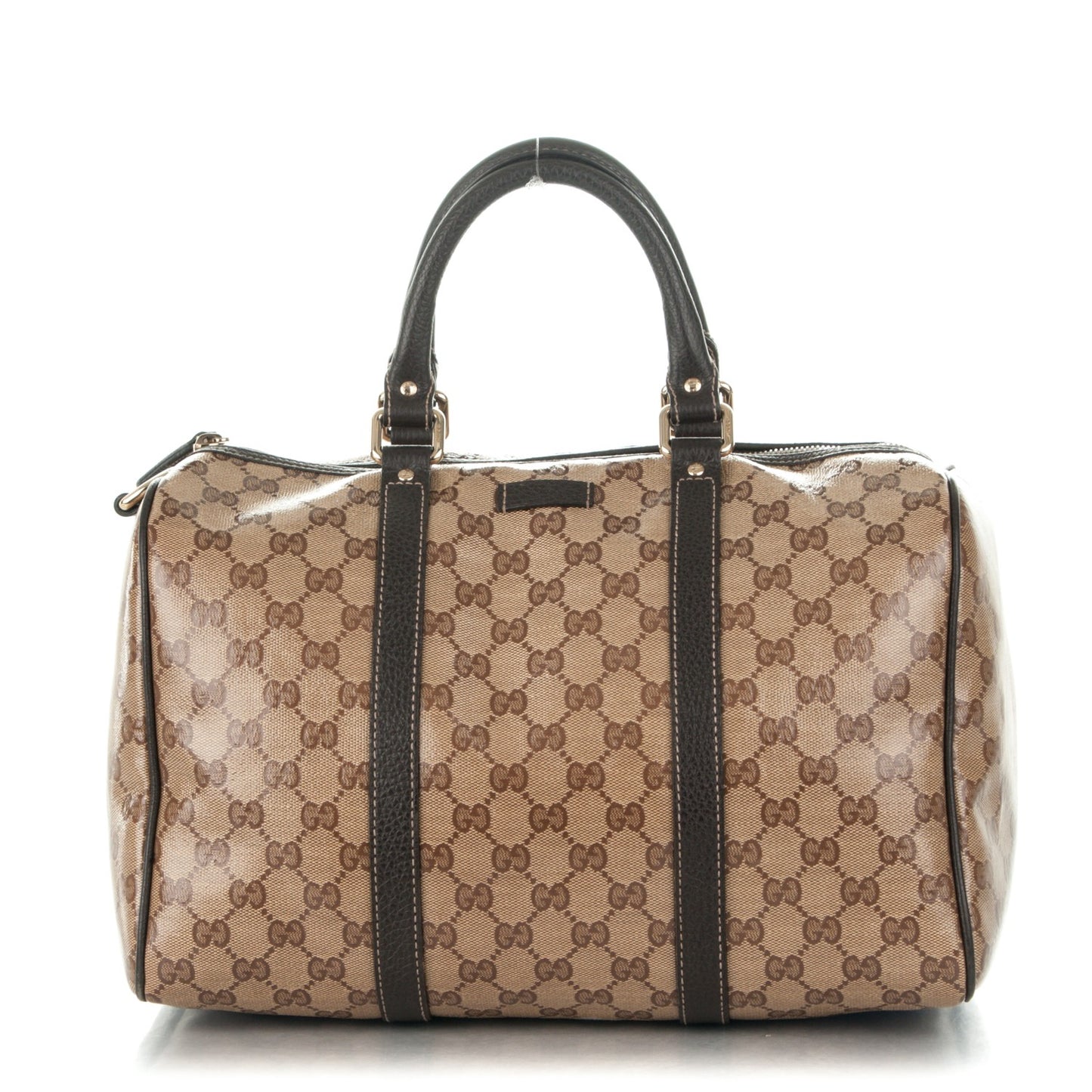 Crystal Monogram Medium Joy Boston Dark Brown