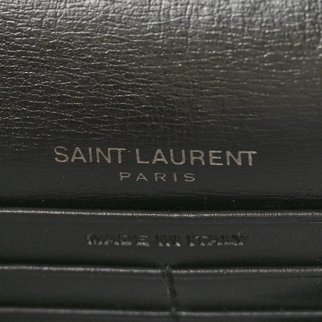 Saint Laurent Calfskin Monogram Sunset Chain Wallet Black 6 of 11
