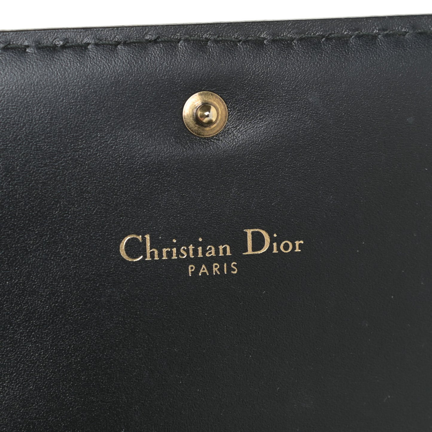 Smooth Calfskin J'adior Croisiere Chain Wallet Black