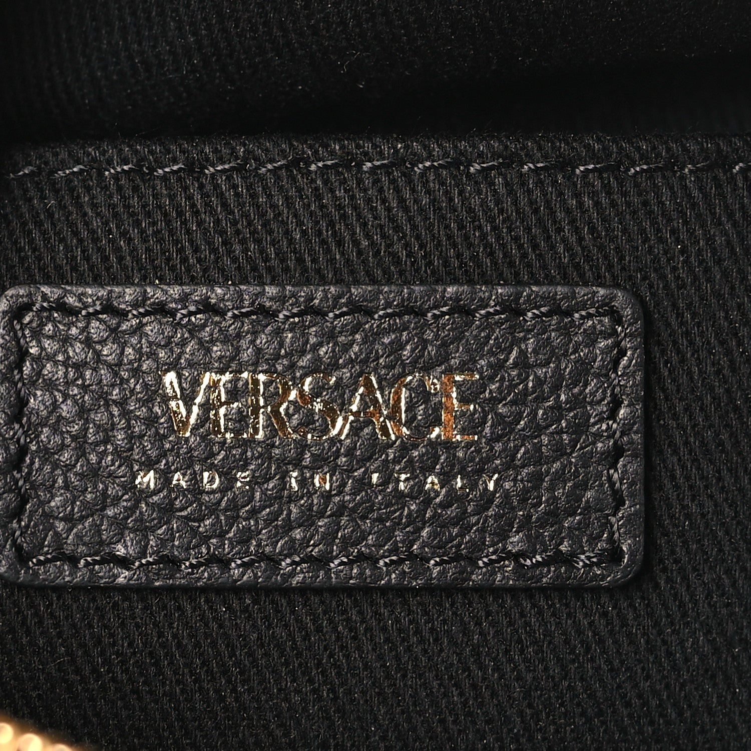 Versace Calfskin La Medusa Round Camera Bag Black 6 of 9
