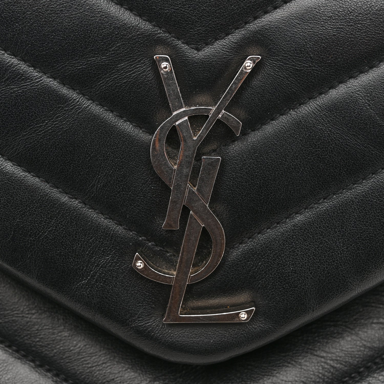 Saint Laurent Calfskin Y Quilted Monogram Medium Loulou Chain Satchel Black 11 of 11