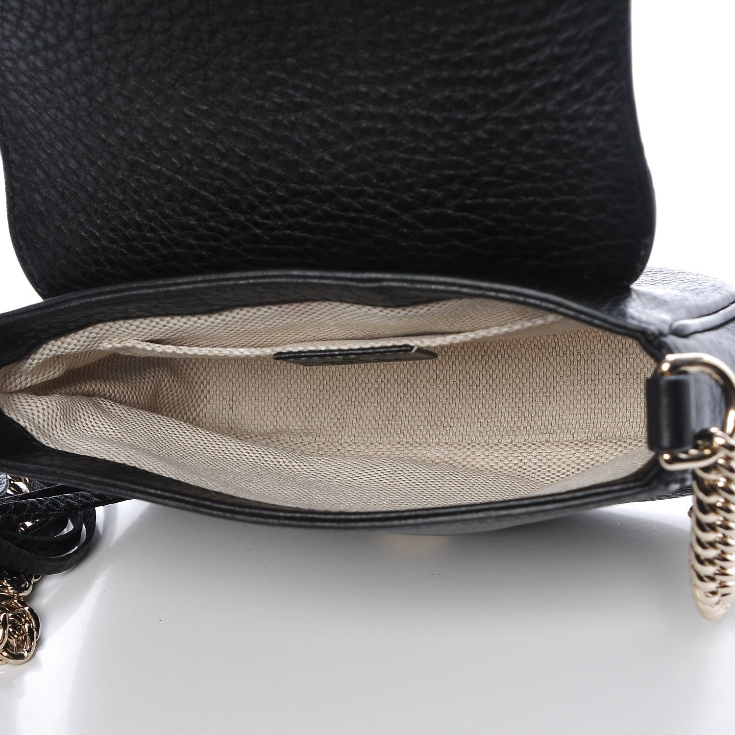 Gucci Pebbled Calfskin Small Soho Flap Crossbody Black 5 of 9