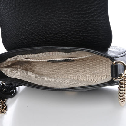 Gucci Pebbled Calfskin Small Soho Flap Crossbody Black 5 of 9