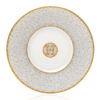 Hermes Porcelain Mosaique Au 24 Gold Tea Cup And Saucer Set Of 2 4 of 7