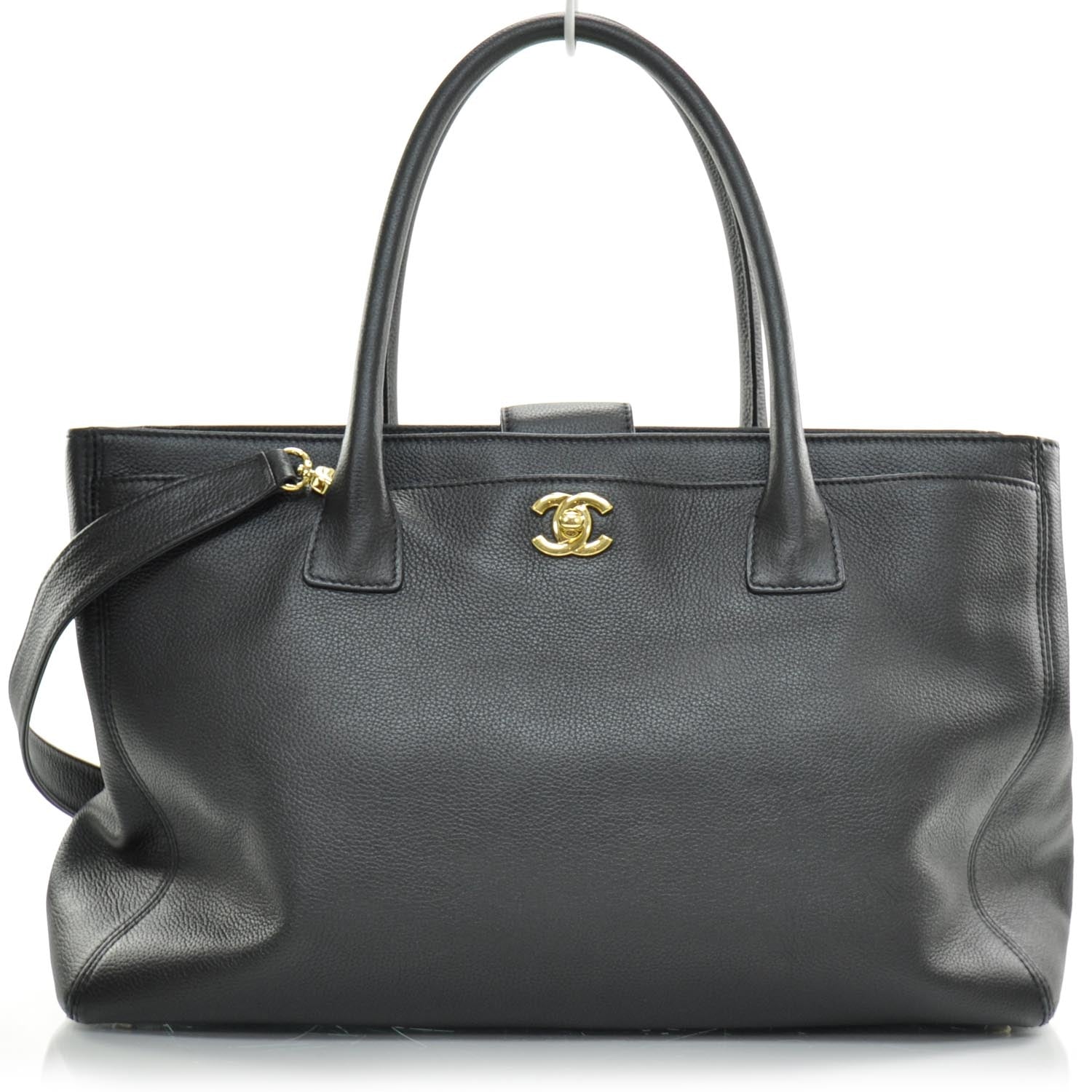 Chanel Caviar Cerf Executive Shopper Tote Black GHW 1 of 12