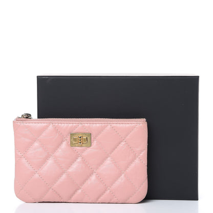 Chanel Aged Calfskin Quilted Small Reissue Cosmetic Case Light Pink 10 of 10