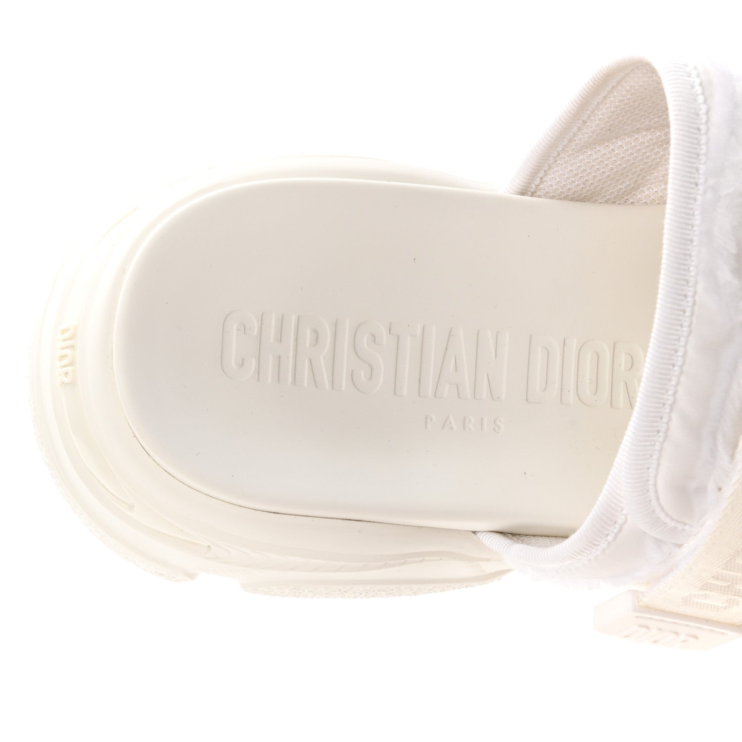 Christian Dior Technical Fabric D-Wander Slide Sandals 39 White