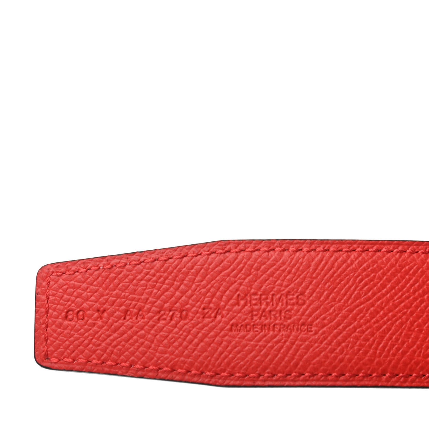Epsom 32mm Guilloche H Belt 80 Rose Confetti Rouge Tomate