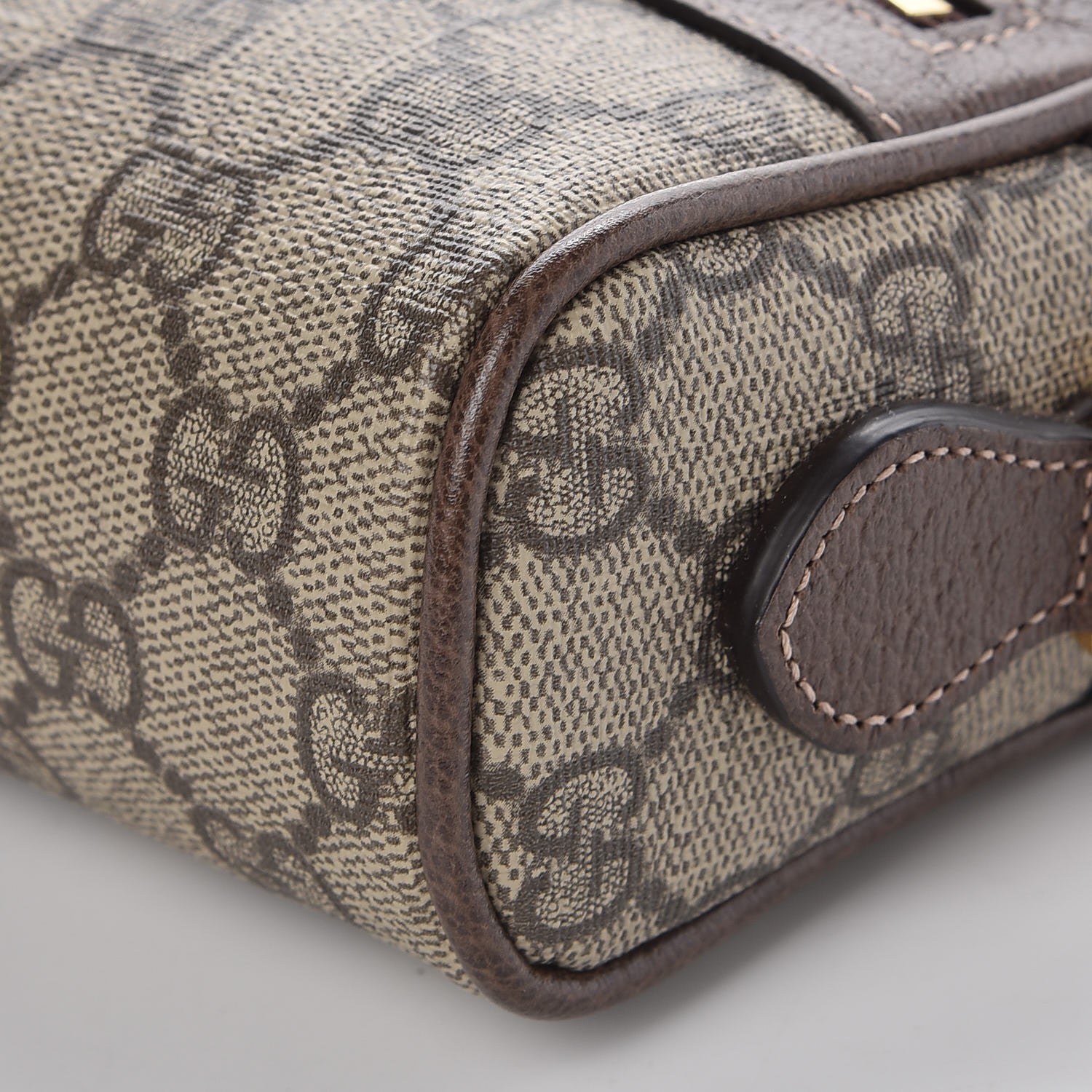 Gucci GG Supreme Monogram Web Mini Ophidia Shoulder Bag Brown 11 of 11