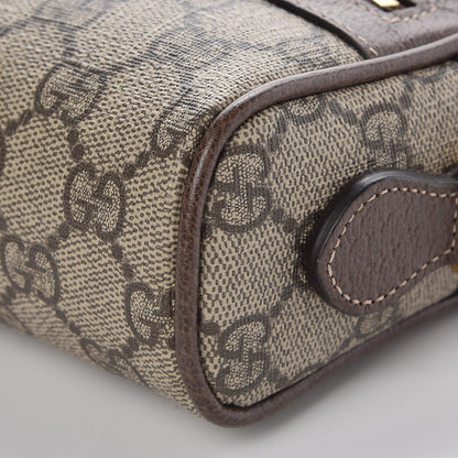 Gucci GG Supreme Monogram Web Mini Ophidia Shoulder Bag Brown 11 of 11