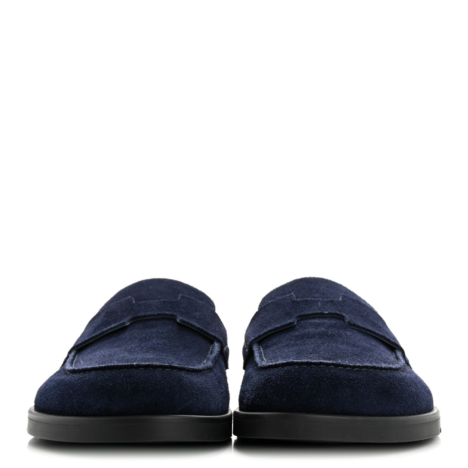 Hermes Suede Calfskin Go Mules 42 Bleu Ocean 3 of 10