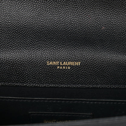 Saint Laurent Grain De Poudre Small Monogram Kate Satchel Black 7 of 14