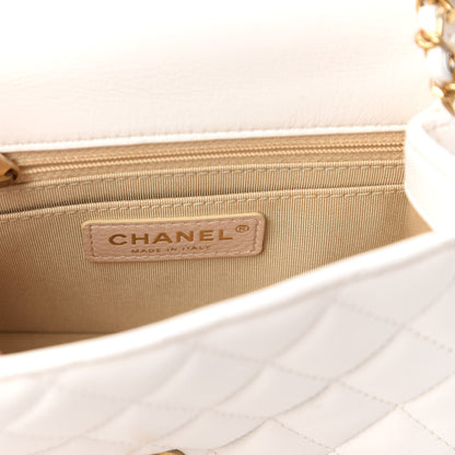 Chanel Lambskin Quilted Mini Romance Square Flap White 8 of 11