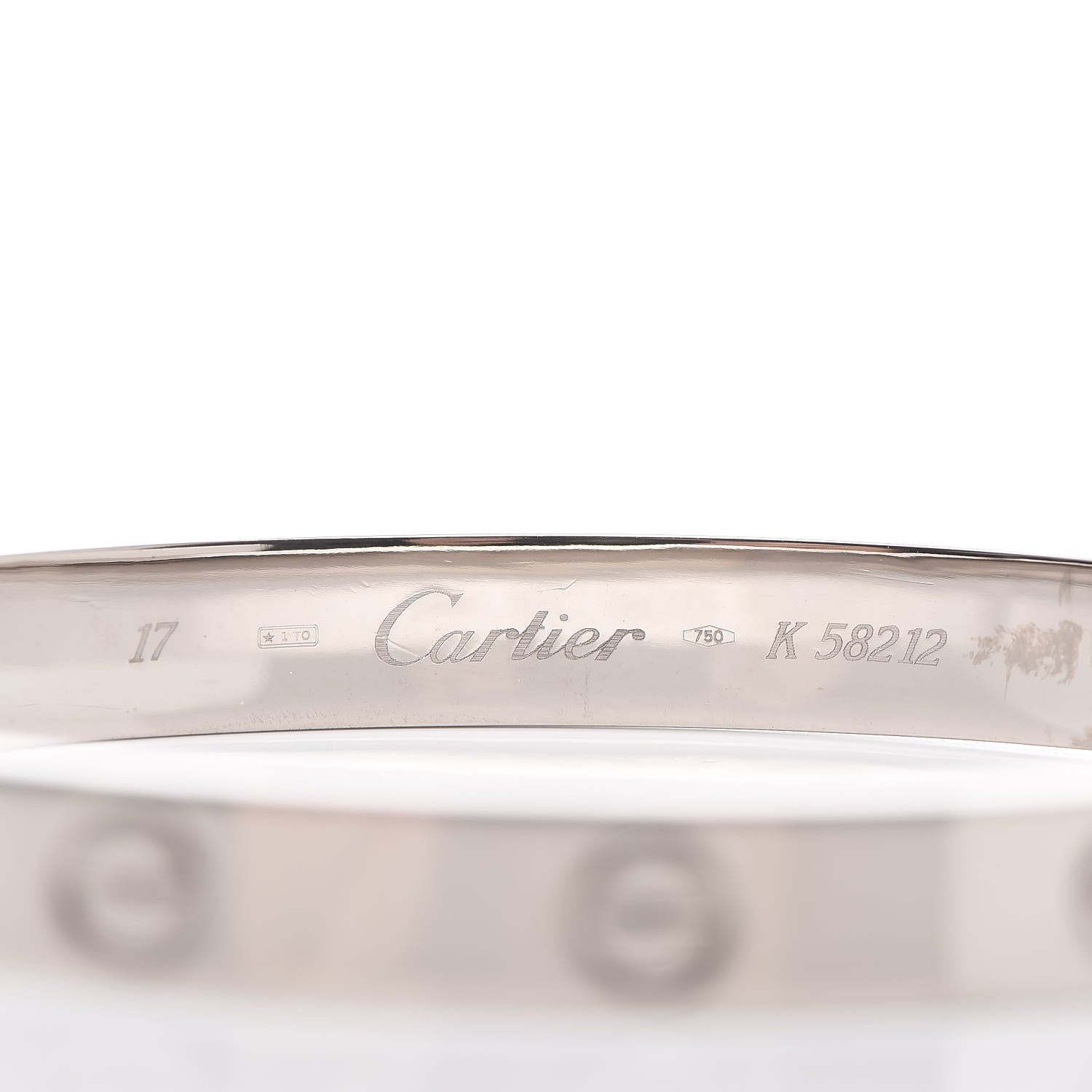 Cartier 18K White Gold LOVE Bracelet 17 4 of 10