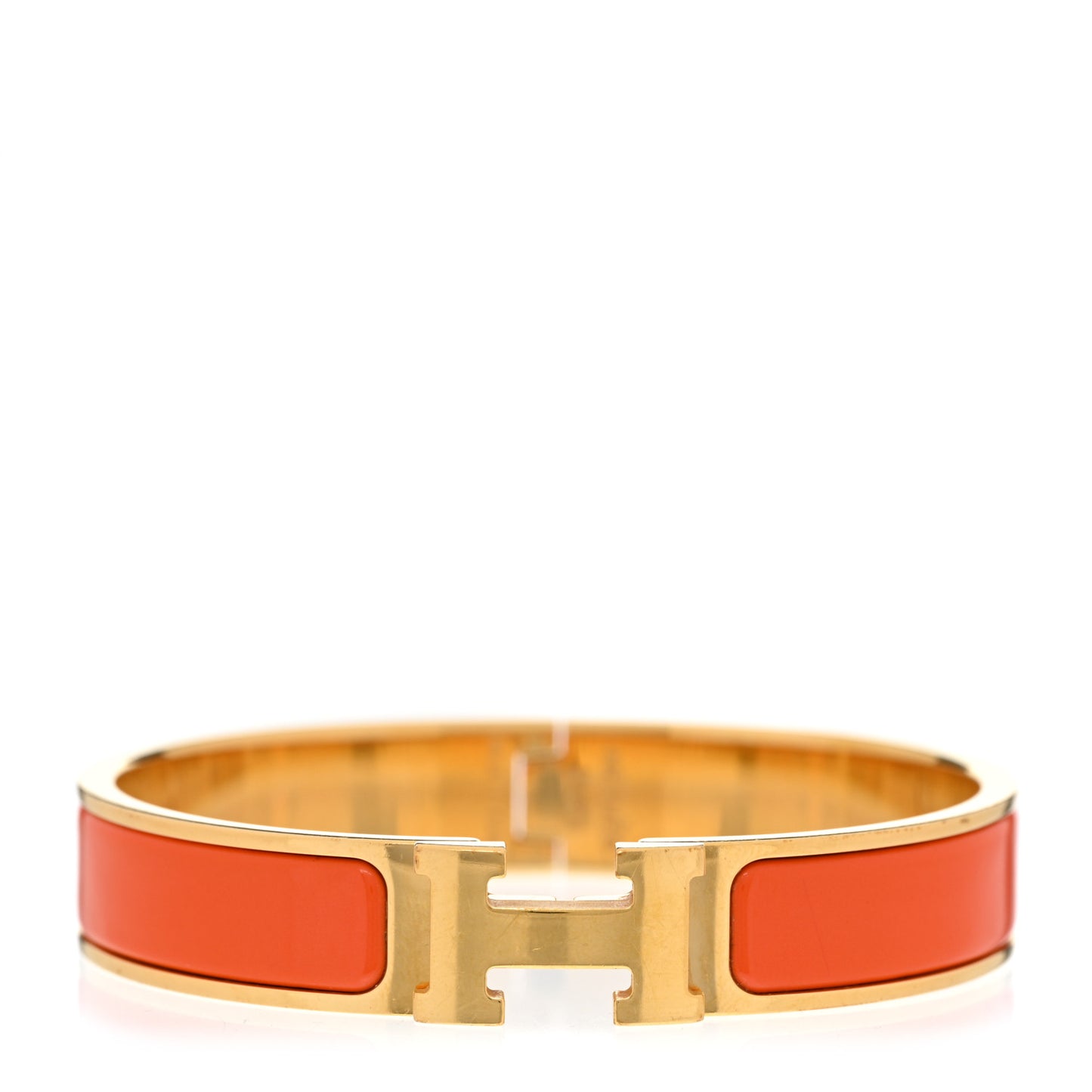 Enamel Narrow Clic Clac H Bracelet PM Orange