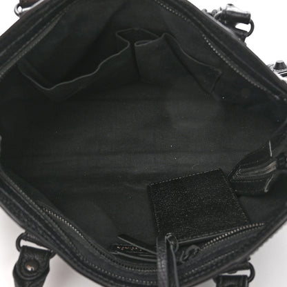 Balenciaga Chevre Black Metallic Edge Hardware S City Black 5 of 9