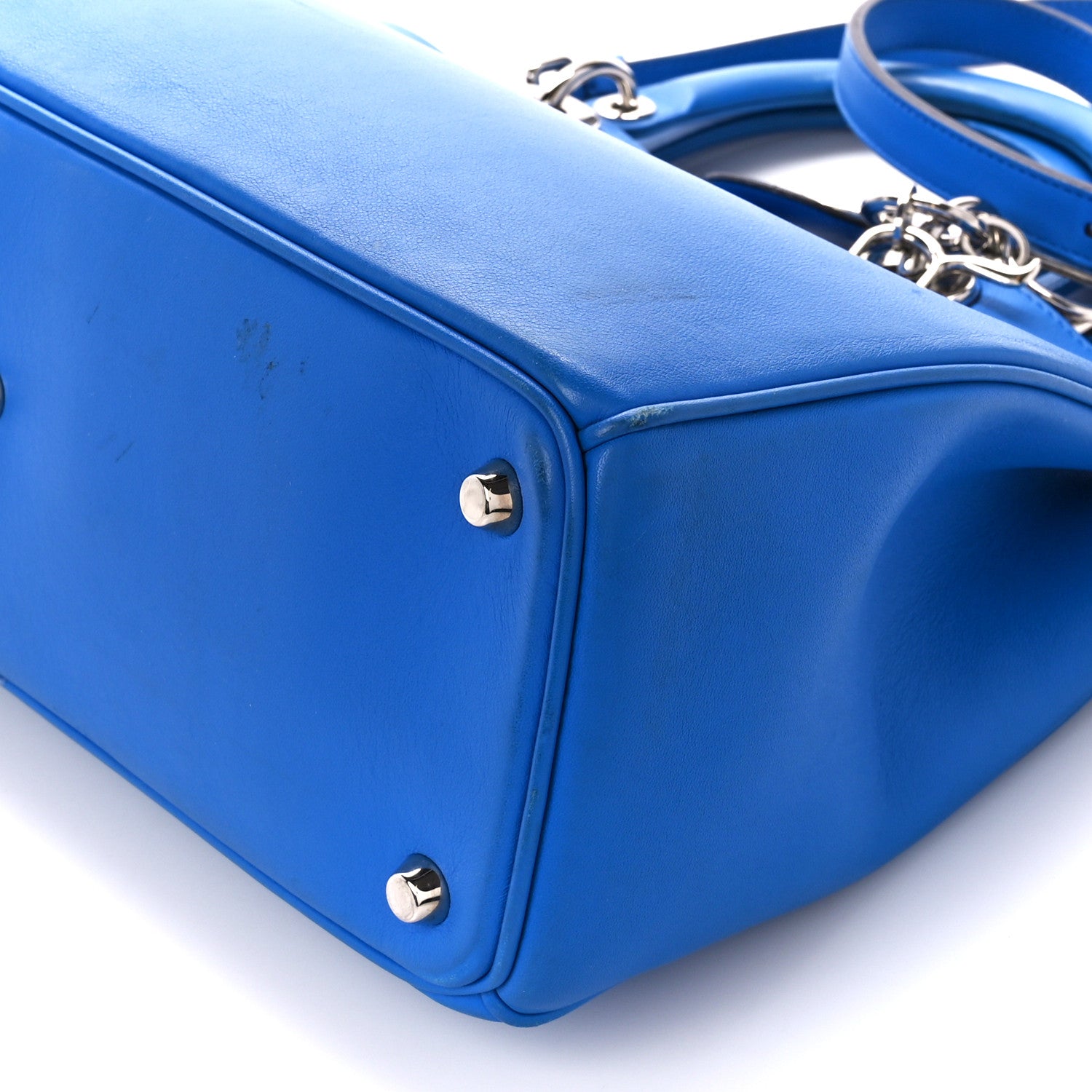 Christian Dior Smooth Calfskin Diorissimo Tote Blue 10 of 16