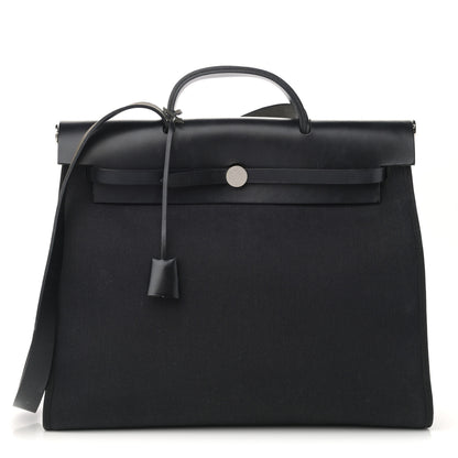 Hermes Toile Vache Hunter Herbag Zip 39 MM Black 2 of 14