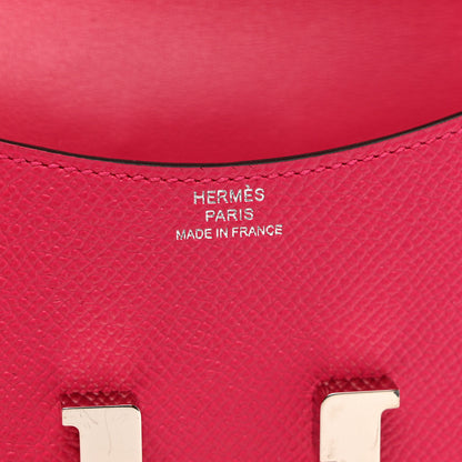 Hermes Epsom Constance Slim Wallet Rose Mexico 6 of 7