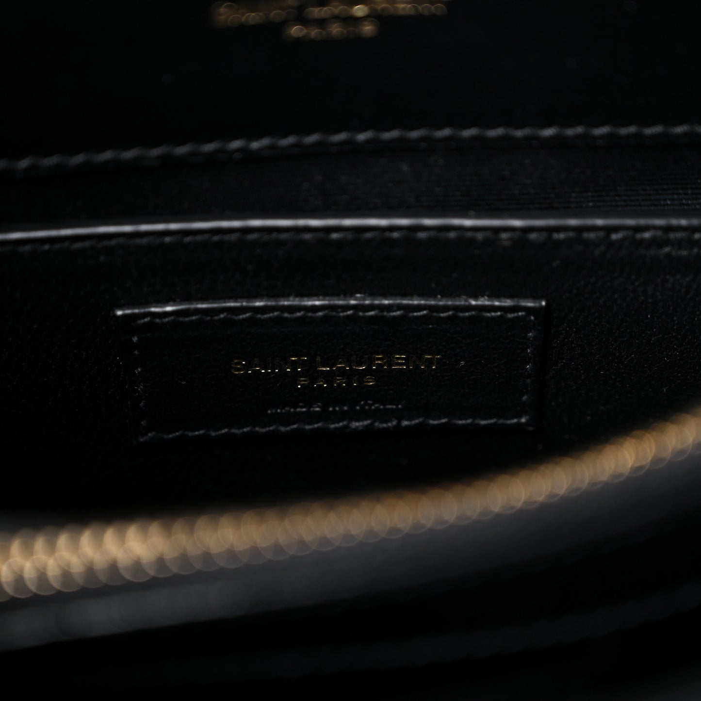 Calfskin Y Quilted Monogram Small Loulou Chain Satchel Black