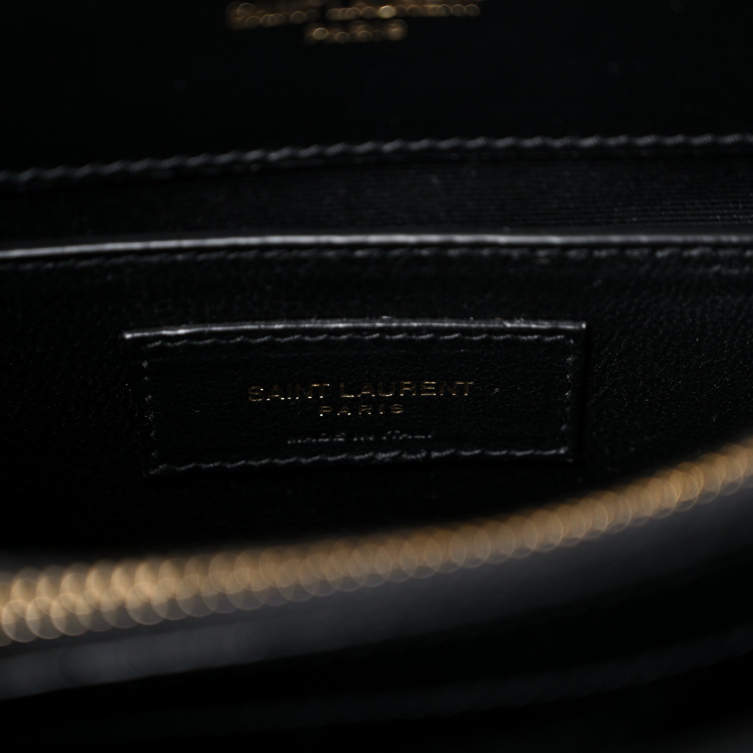 Saint Laurent Calfskin Y Quilted Monogram Small Loulou Chain Satchel Black 6 of 10