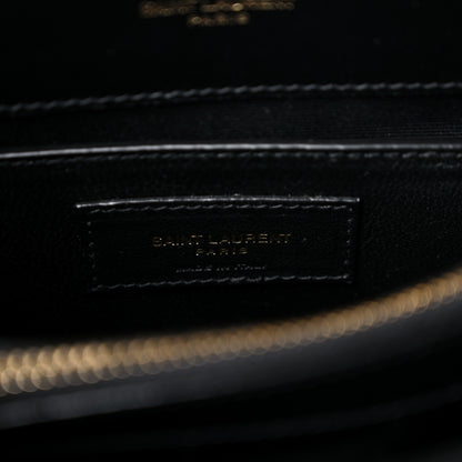 Saint Laurent Calfskin Y Quilted Monogram Small Loulou Chain Satchel Black 6 of 10