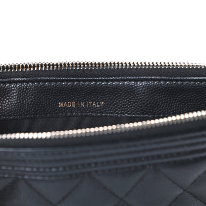 Chanel Caviar Quilted Small Boy Clutch With Chain Black 9 of 17