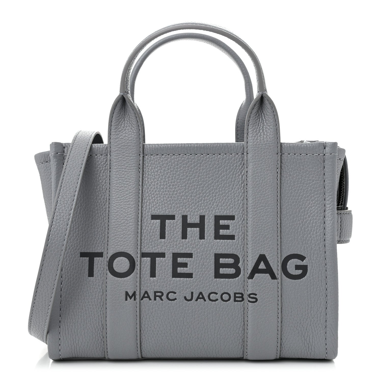 Marc Jacobs Grained Calfskin Small The Tote Bag Wolf Grey 1 of 11