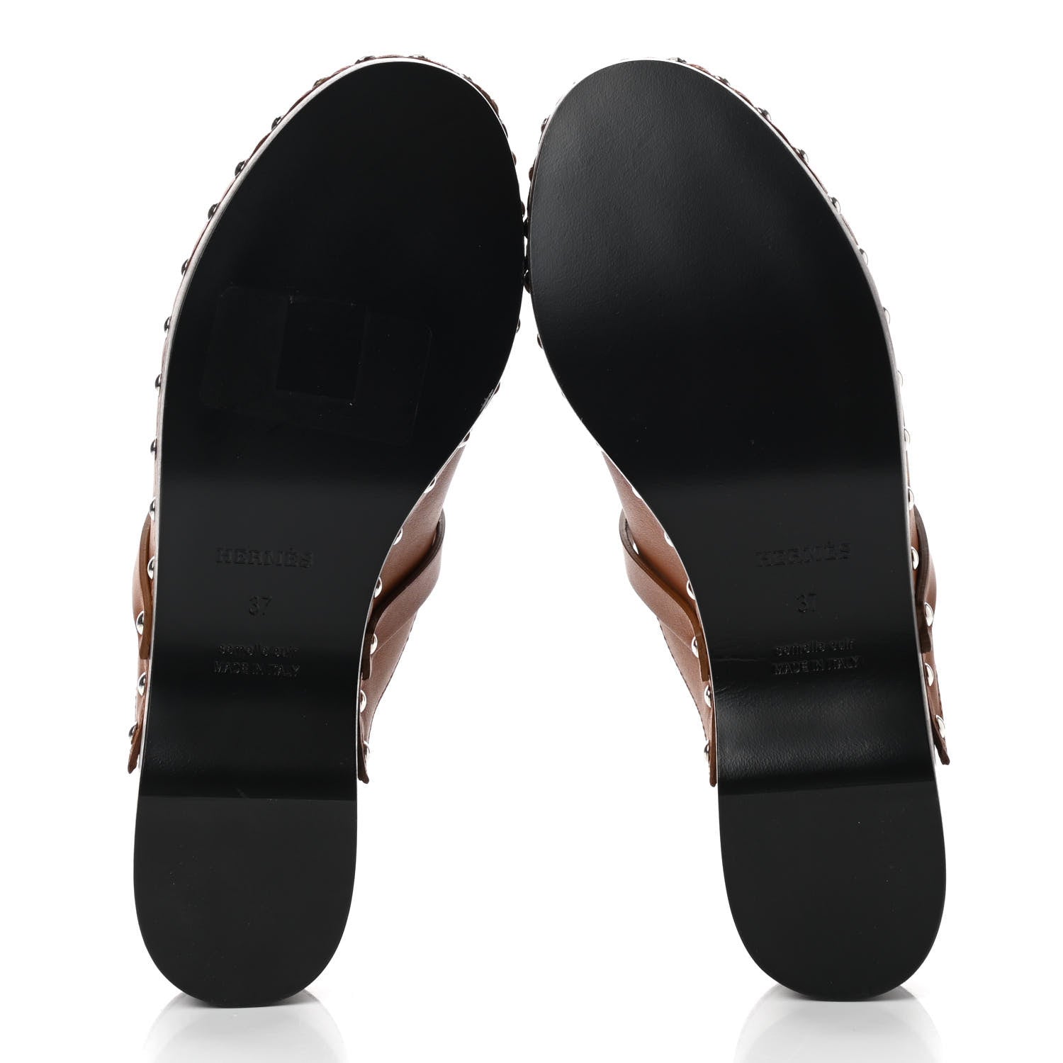 Hermes Heritage Calfskin Carlotta Mules 37 Naturel 5 of 8