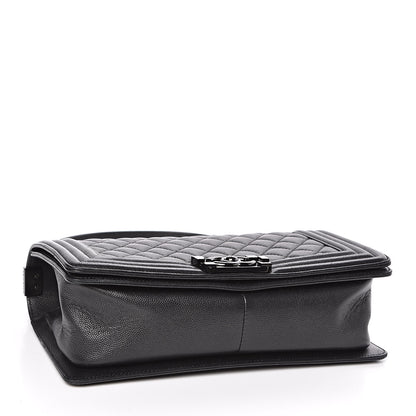 Chanel Caviar Quilted Medium Boy Flap So Black 4 of 11