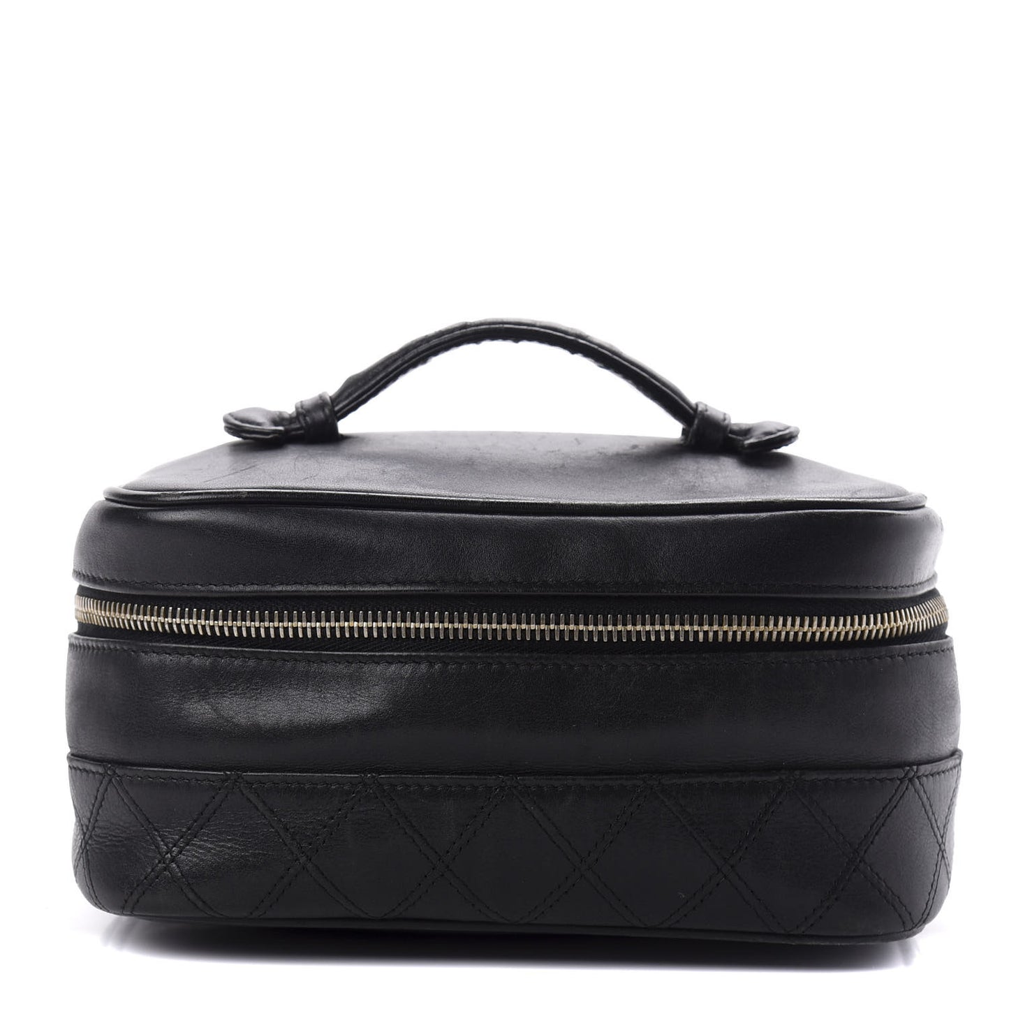 Lambskin Vanity Cosmetic Case Black