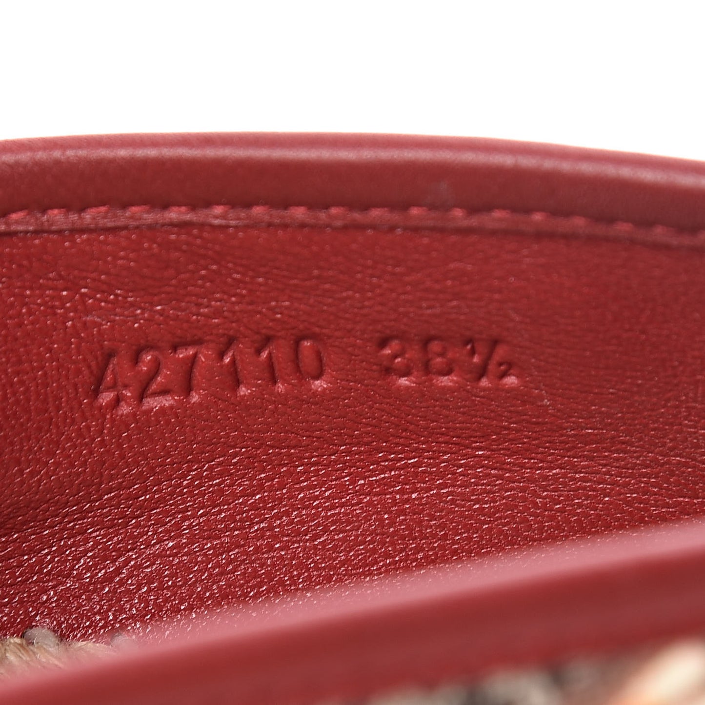 GG Supreme Monogram Tian Womens Espadrilles 38.5 Beige Multicolor Red