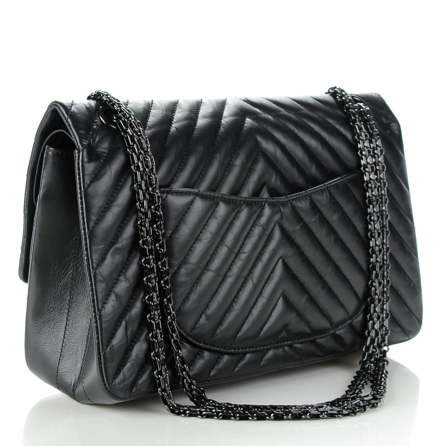 Aged Calfskin Chevron 2.55 Reissue 226 So Black
